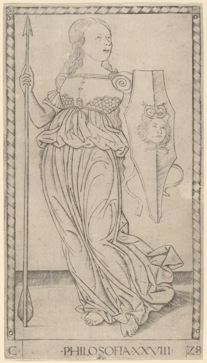 Philosofia (Filosofie) door Master of the E Series Tarocchi