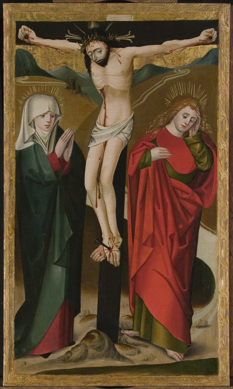 De Kruisiging door Master of the Hanover Marktkirche Altar