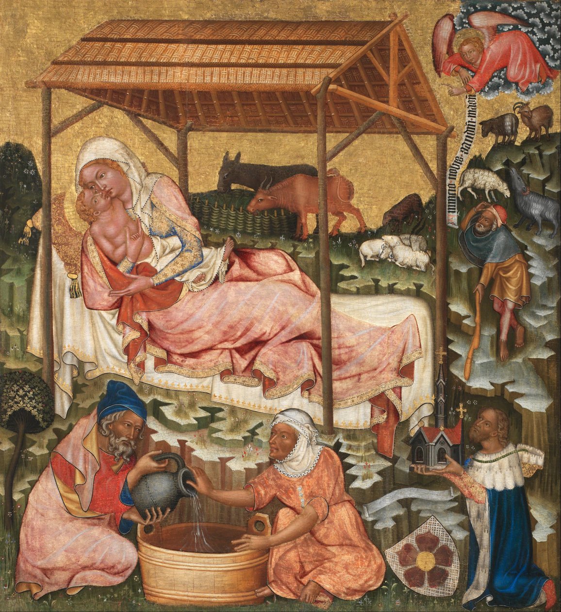 Geboorte door Master of the Vyšší Brod Altarpiece