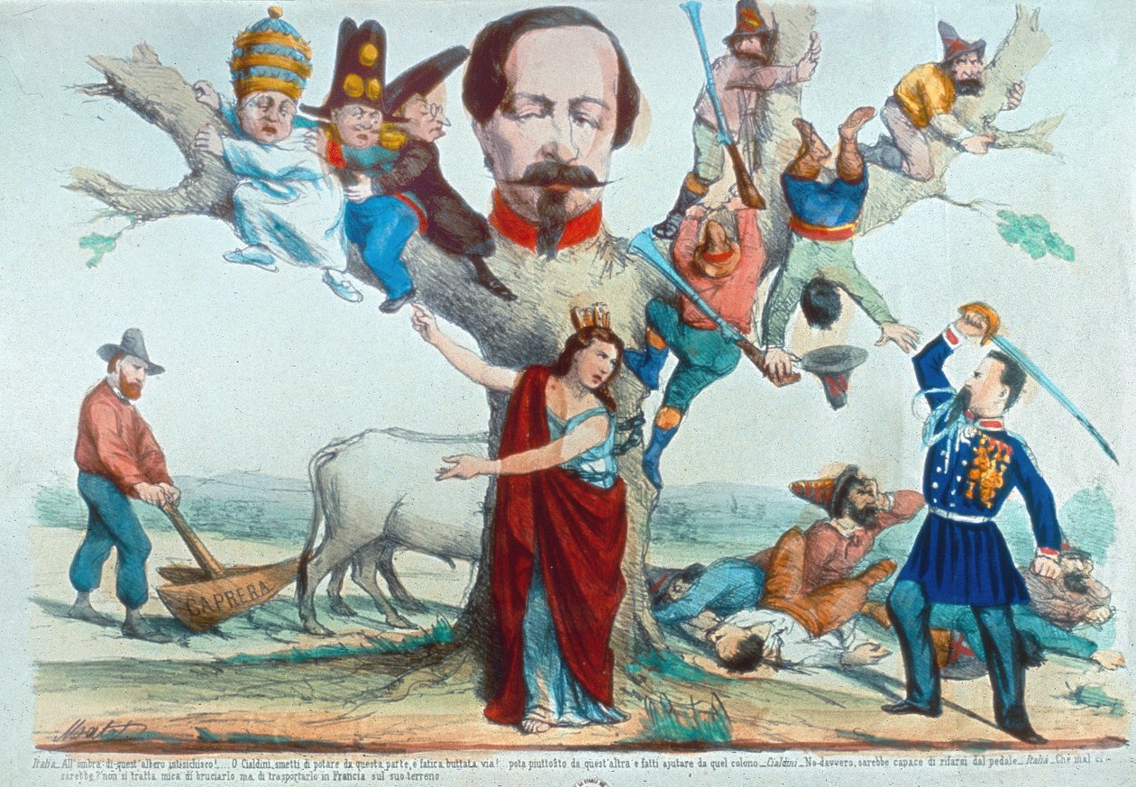 Allegorie van Italië tijdens Risorgimento door Mata