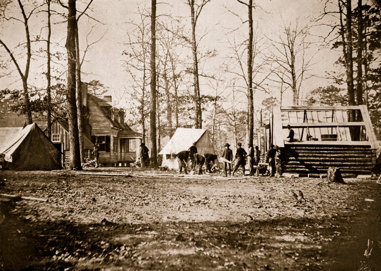 Winterkwartieren bouwen in City Point door Mathew B. Brady
