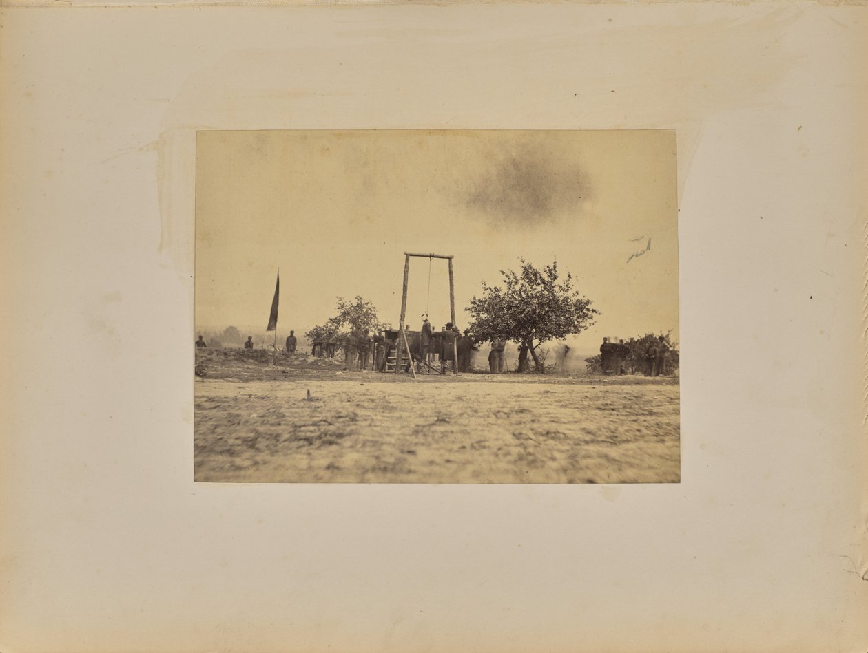 [Executie scène]. door Mathew B. Brady
