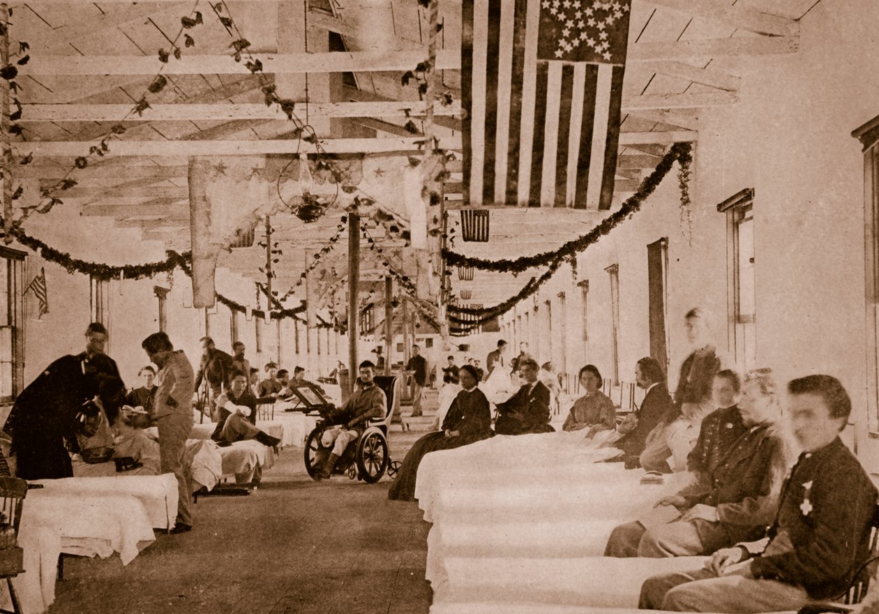 Legerhospitaal nabij Washington, D.C., 1861-65 door Mathew B. Brady