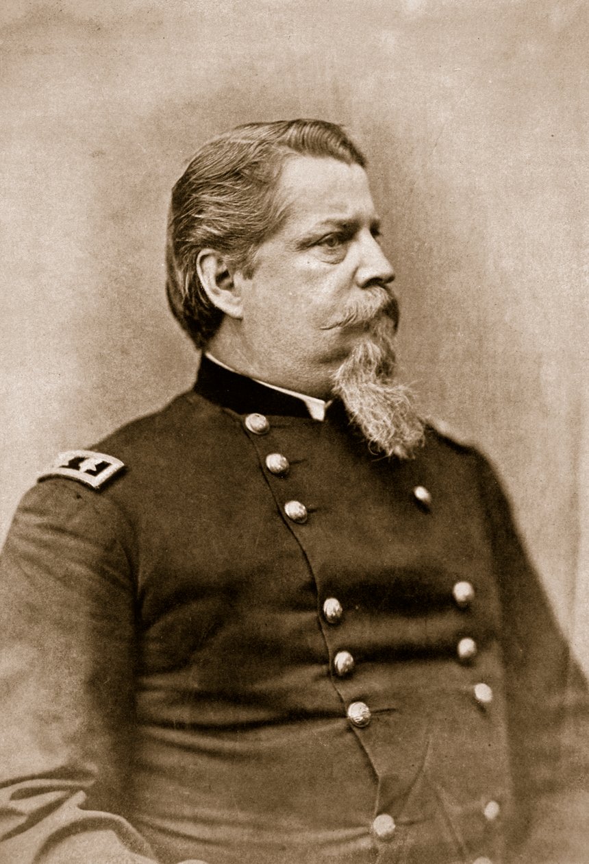 Generaal Winfield Scott Hancock, 1861-65 door Mathew B. Brady