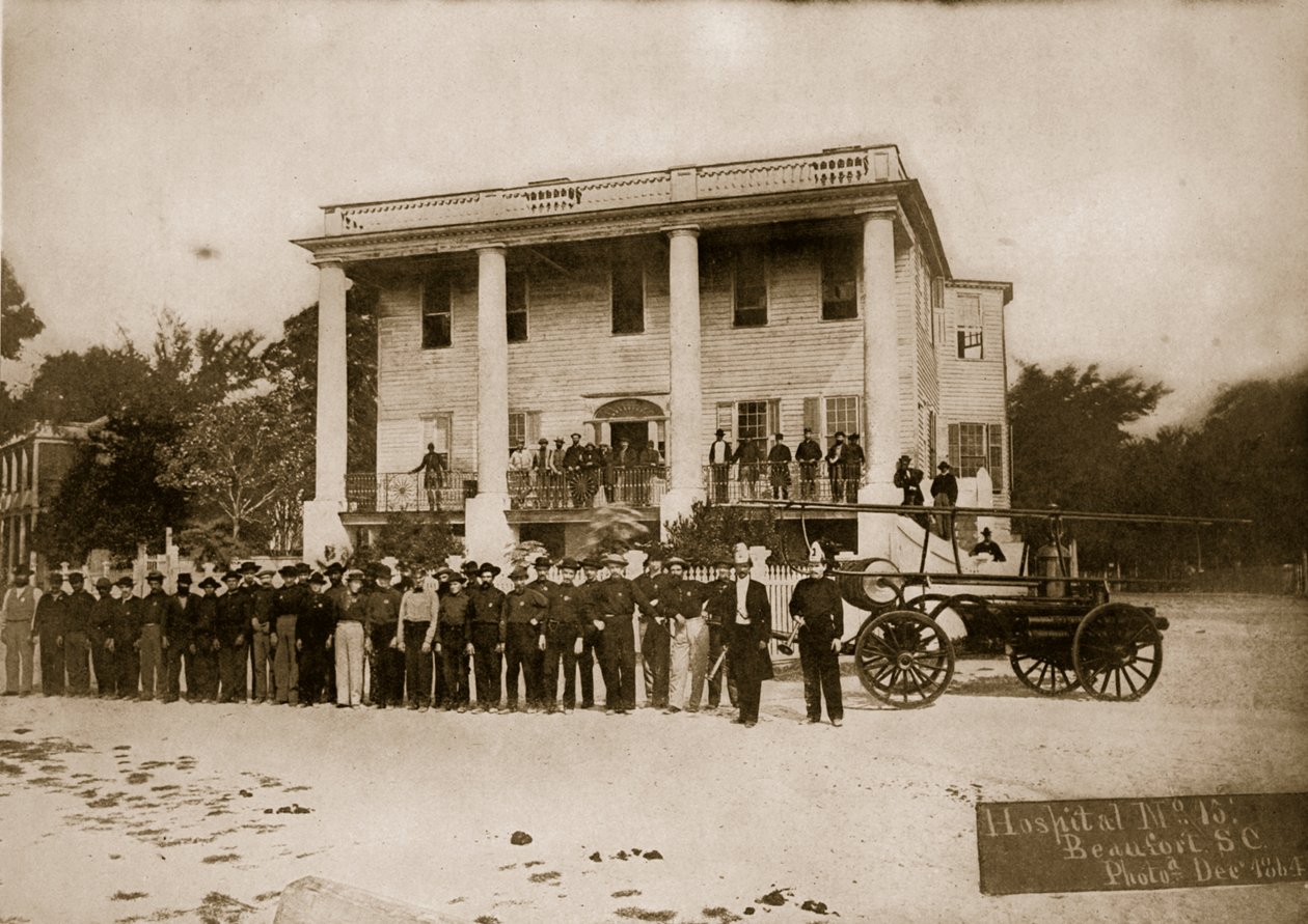 Ziekenhuis nr.15, Beaufort, South Carolina, 1864 door Mathew B. Brady