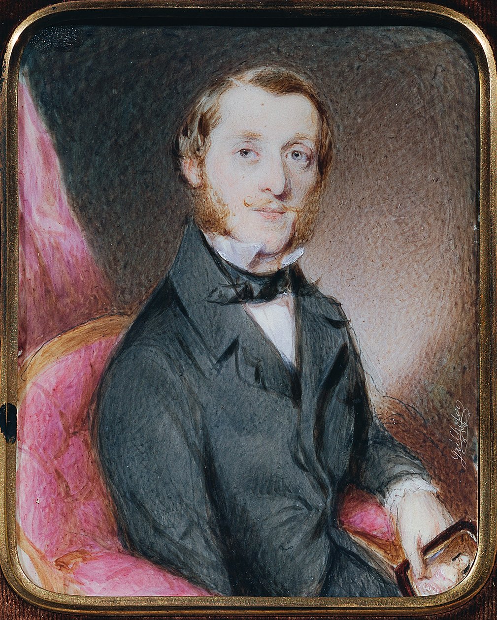 Portret van een heer door Mathias Grilhofer