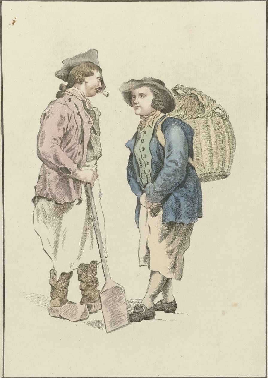 Twee boeren in gesprek door Mathias de Sallieth