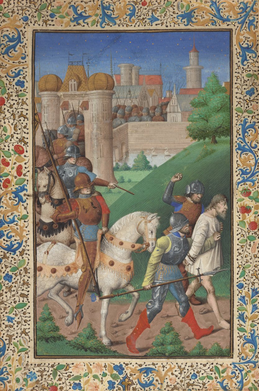 Blad uit een manuscript door Maître François