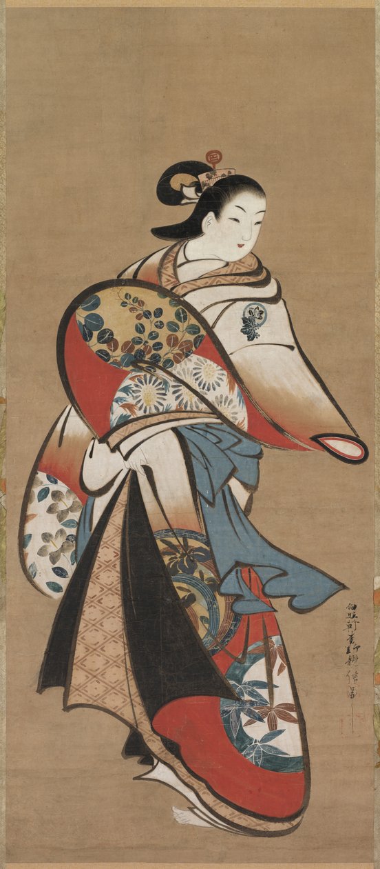 Courtisane, 1716-1735 door Matsuno Chikanobu