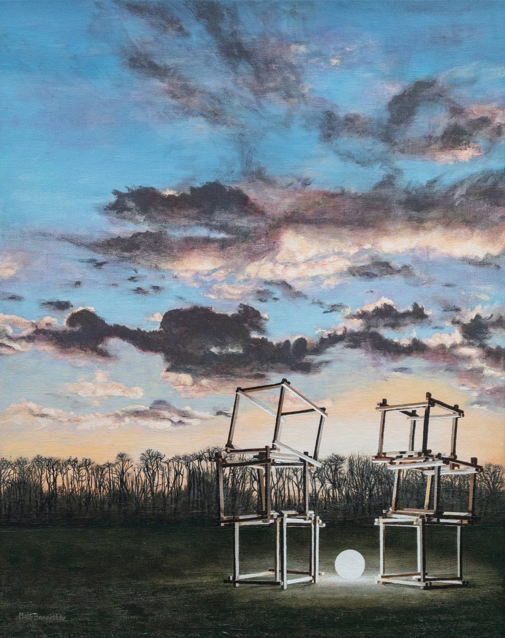 Plaatshouder, 2022 (acryl op doek) door Matt Bannister