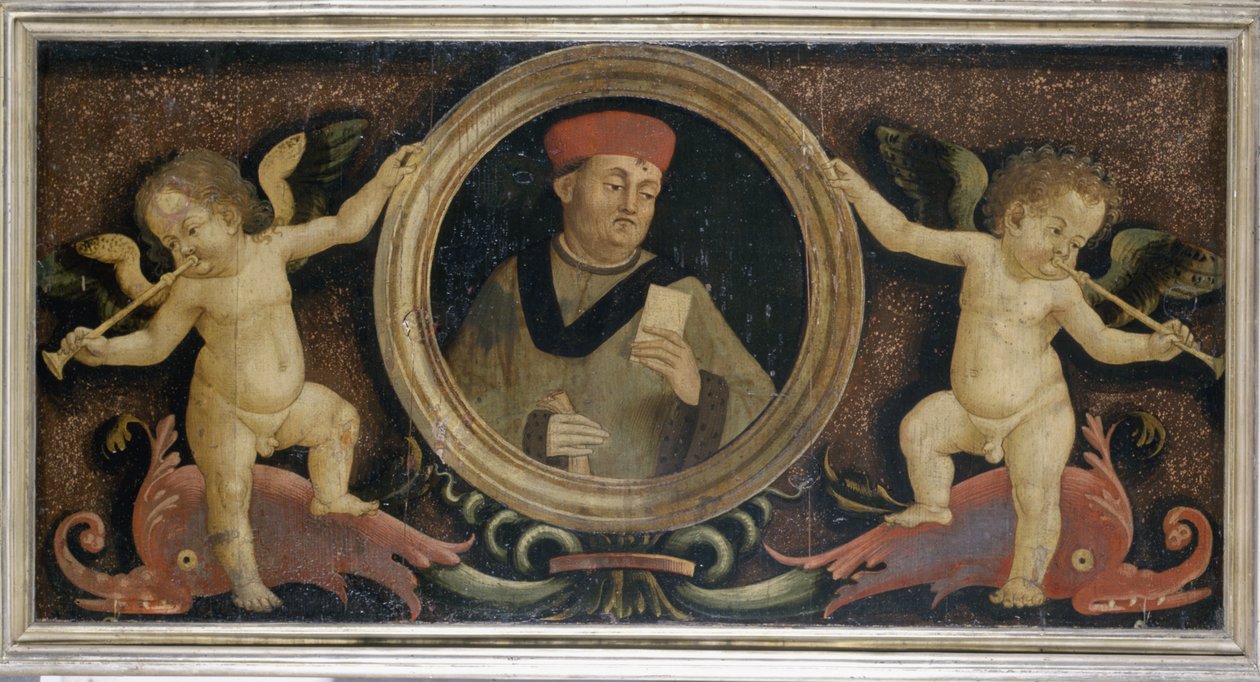 Mannelijk Portret met Putti door Matteo di Giuliano di Lorenzo Balducci