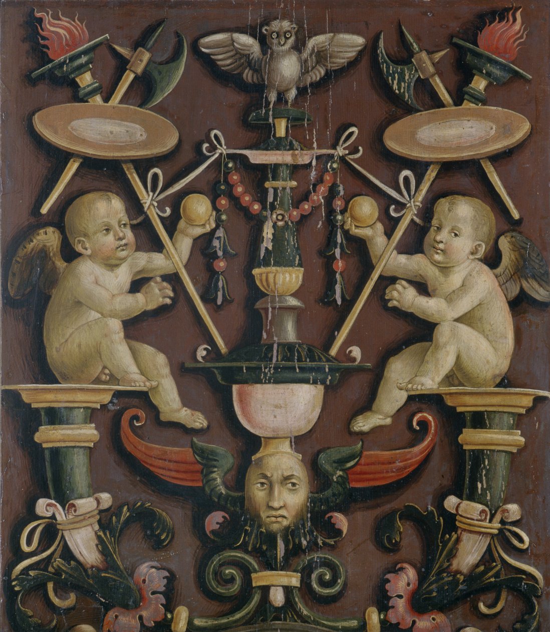 Motief met Putti door Matteo di Giuliano di Lorenzo Balducci