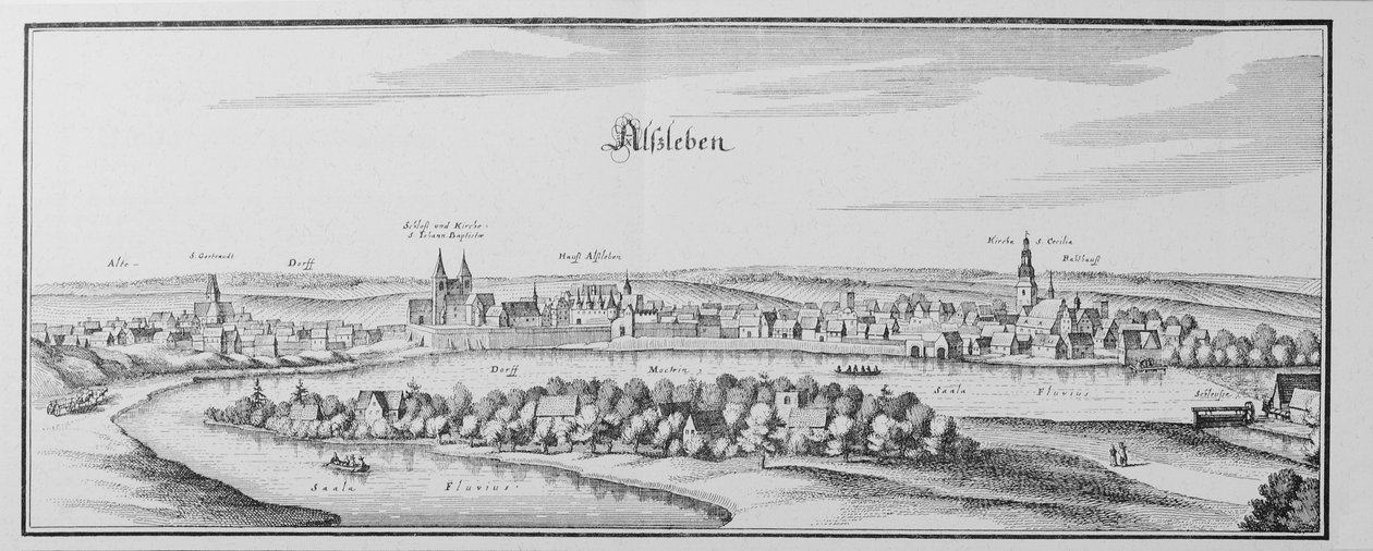 Alsleben door Matthaus Merian