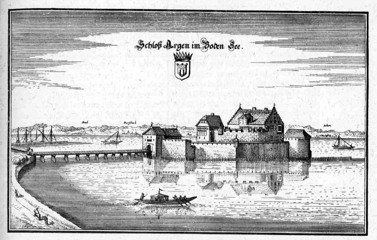 Argen - fragment uit Topographia Sueviae (Schwaben) door Matthaus Merian