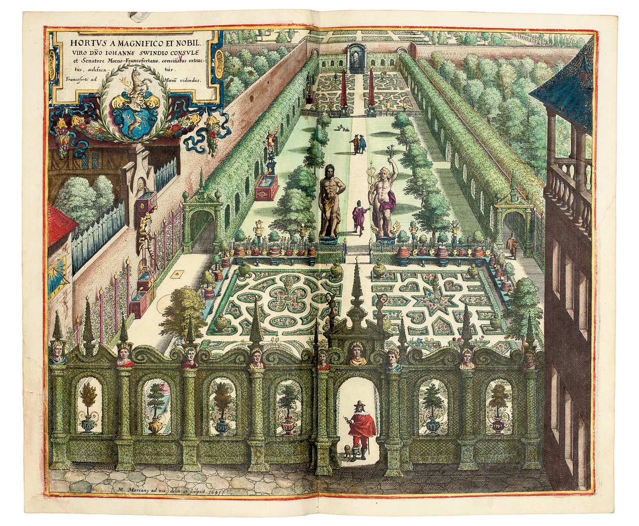 De Tuin van Johan Schwinden door Matthaus the Elder Merian