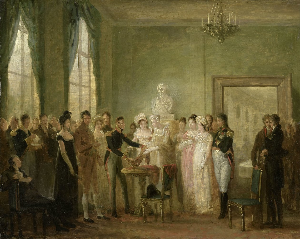 Een niet-geïdentificeerd historisch onderwerp door Mattheus Ignatius van Bree