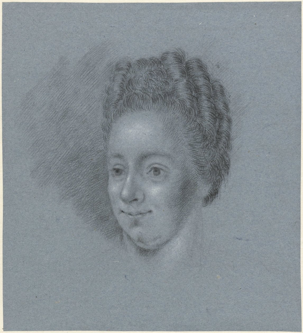 Portret van een vrouw, naar links door Mattheus Verheyden