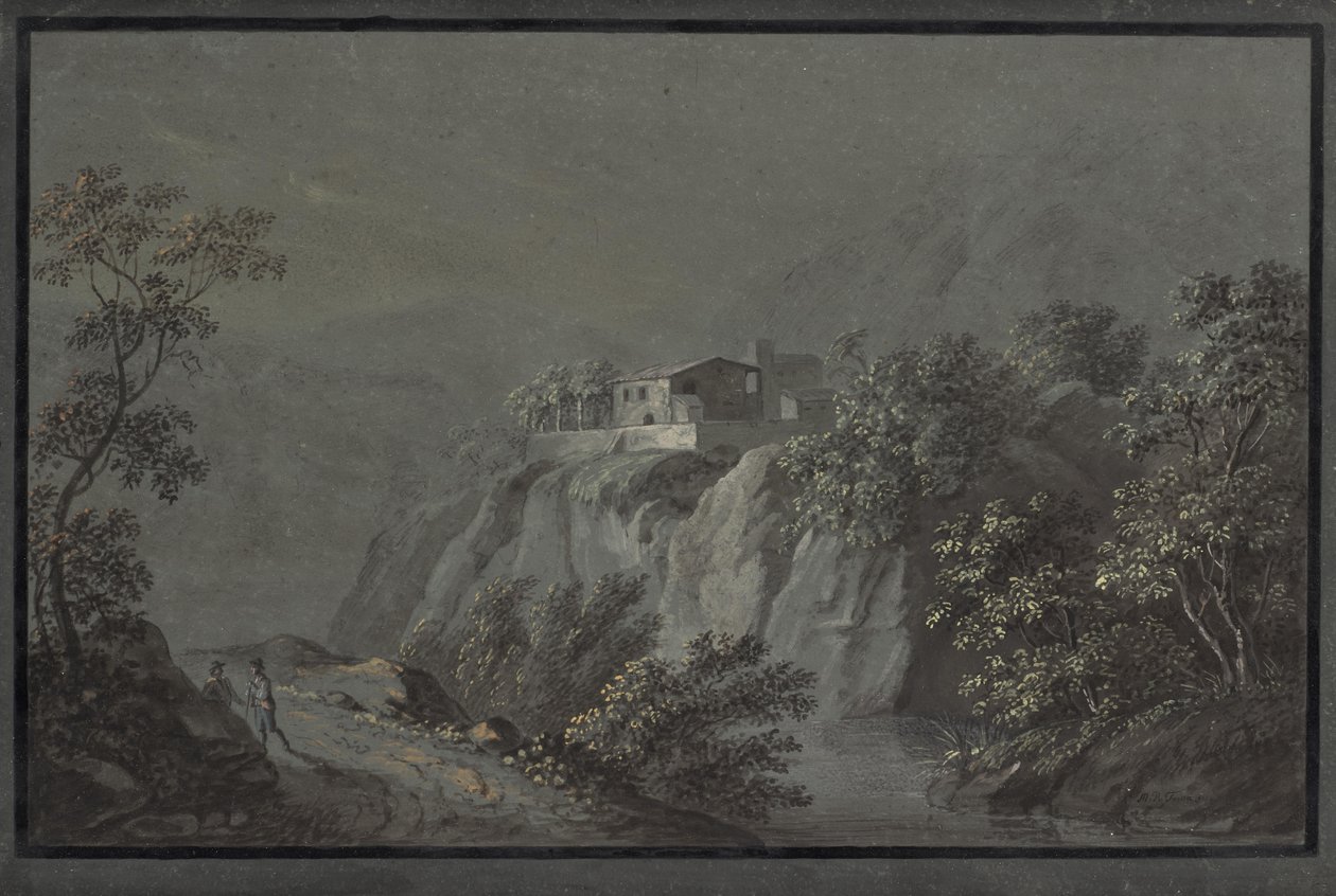 Italiaans landschap door Matthias Rudolf Toma