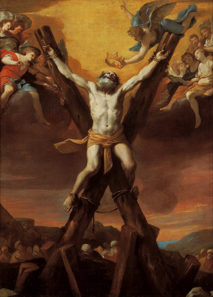 De kruisiging van Sint Andreas door Mattia Preti