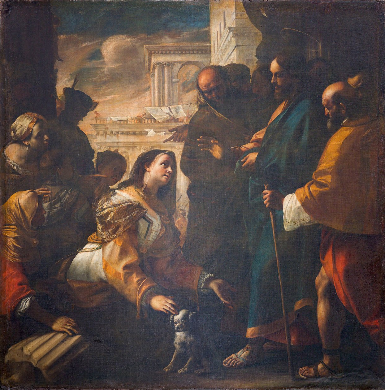 Christus en de vrouw uit Kanaän door Mattia Preti