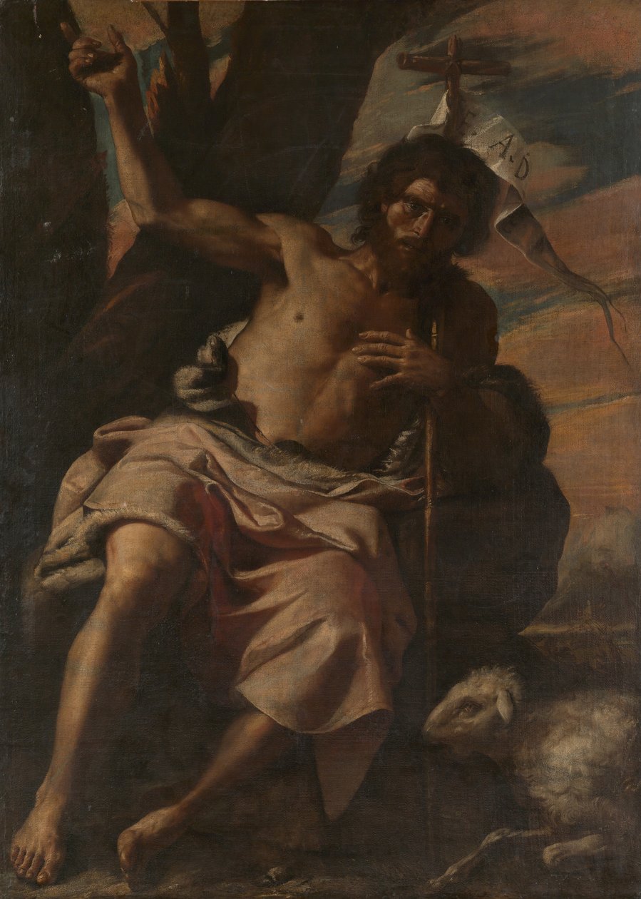 Sint Johannes de Doper Predikend, ca. 1650 door Mattia Preti