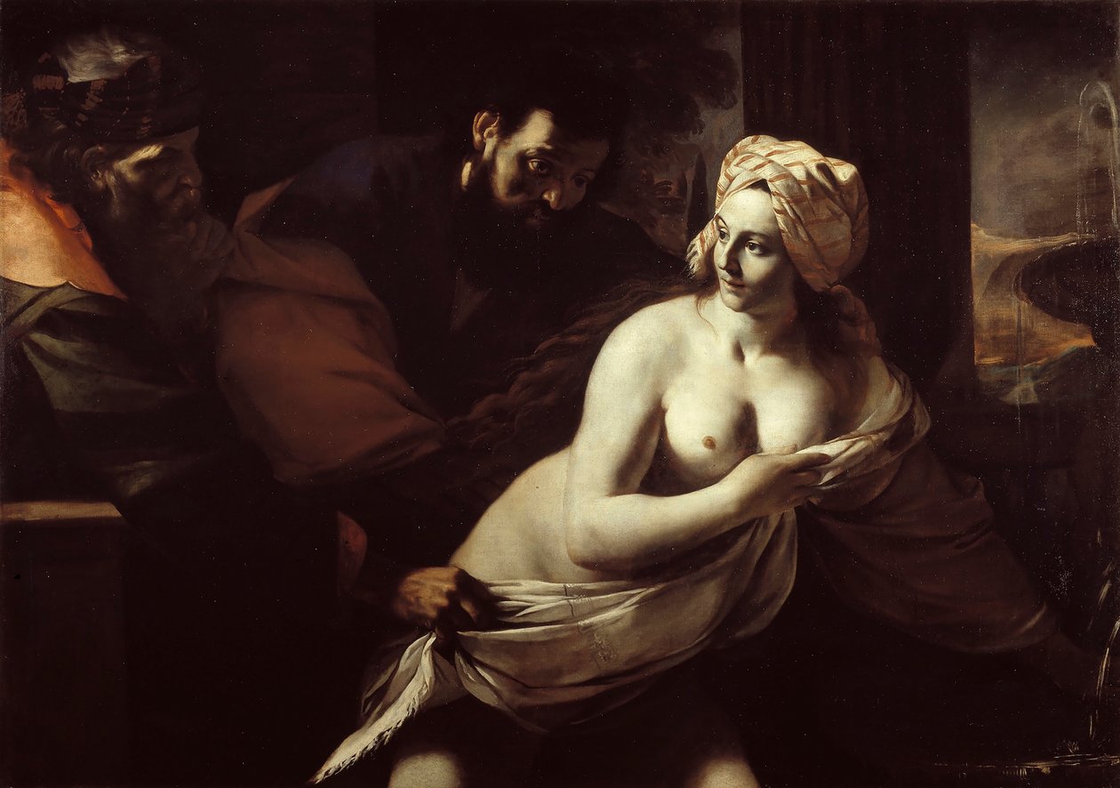 Susanna en de ouderlingen, 1600s door Mattia Preti