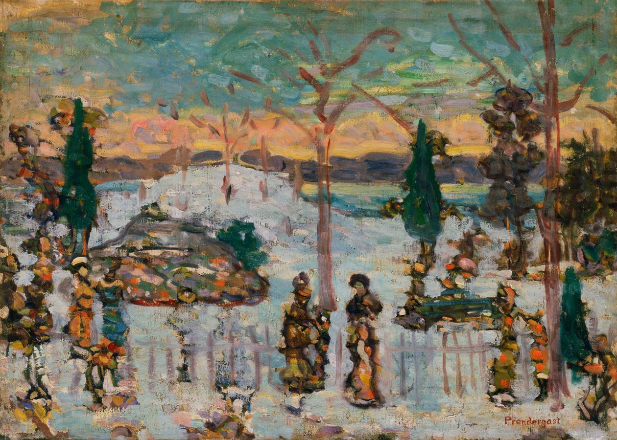Sneeuw in April door Maurice Brazil Prendergast