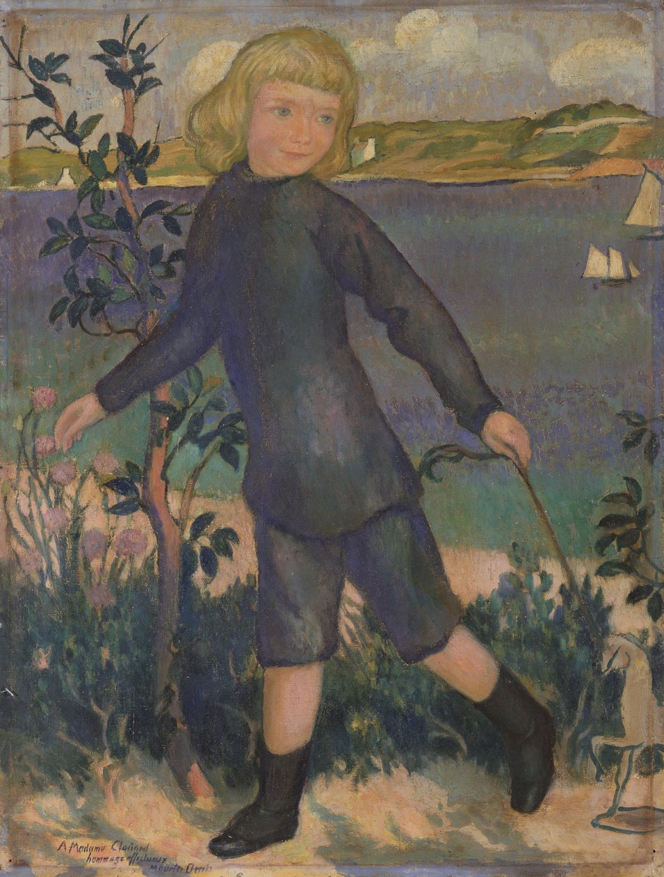 Joel met een Houten Paard in Perros door Maurice Denis