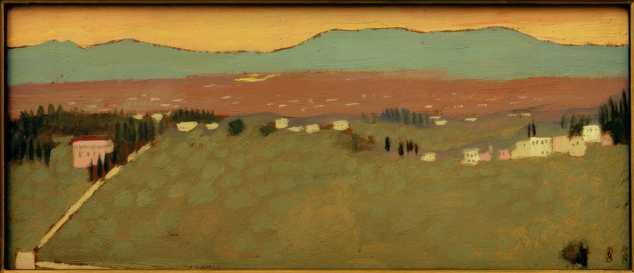 Landschap bij Fiesole door Maurice Denis