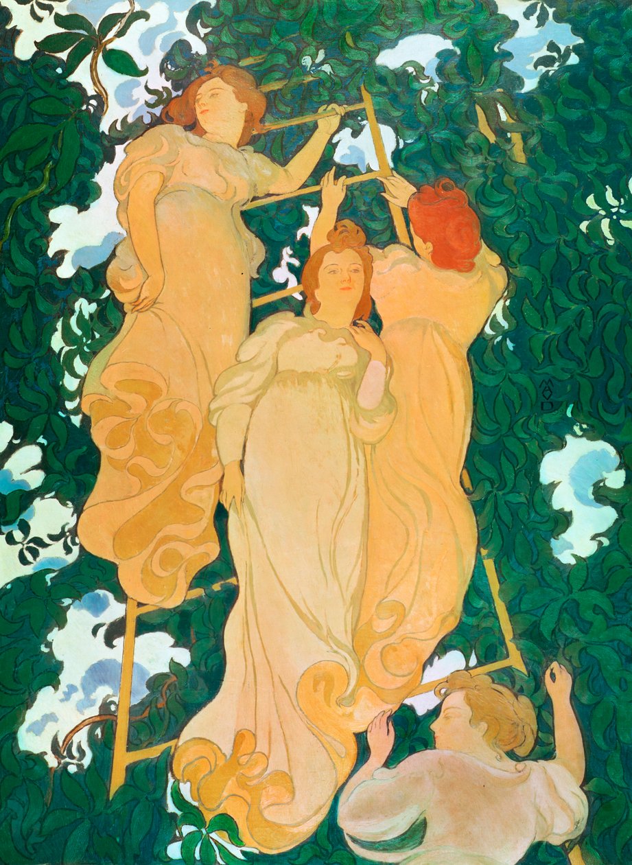 De ladder in het gebladerte door Maurice Denis