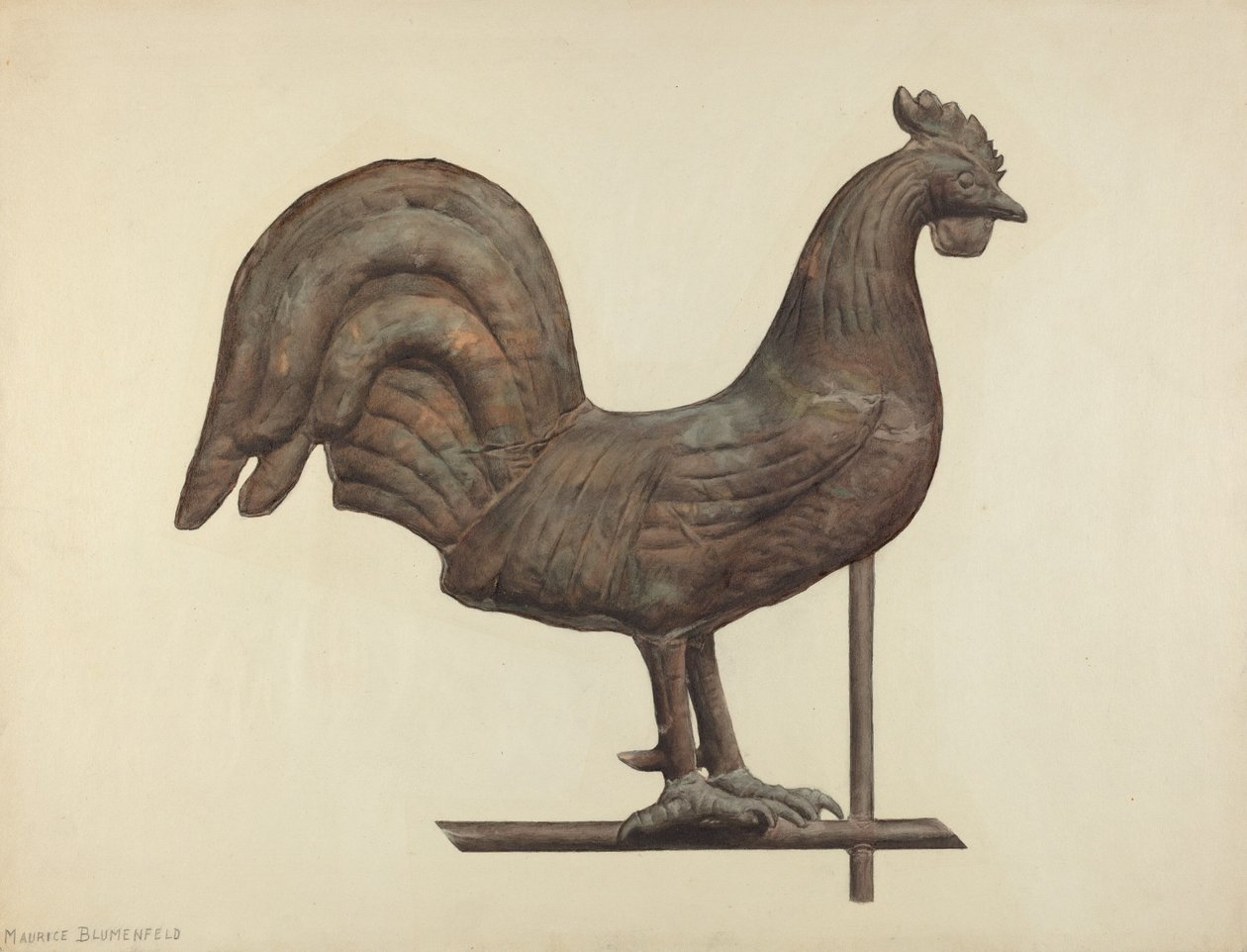 Weerhaan door Maurice Blumenfeld