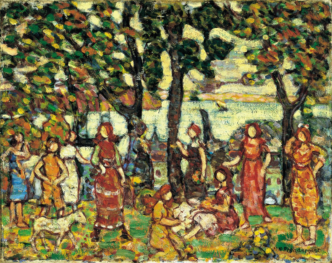 Herfst, ca. 1918-1923 door Maurice Brazil Prendergast