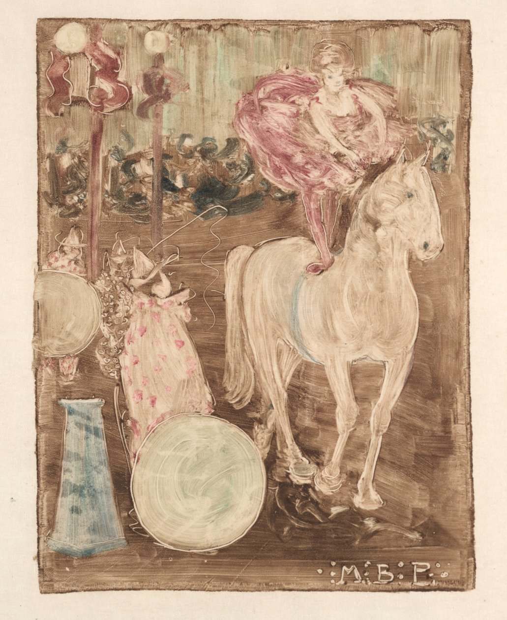 Bareback ruiter door Maurice Brazil Prendergast