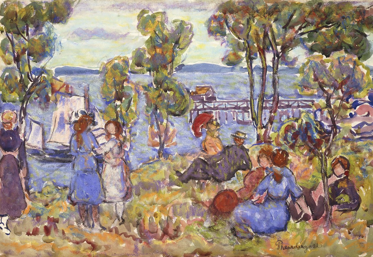 Bootlanding, Nahant Massachusetts door Maurice Brazil Prendergast