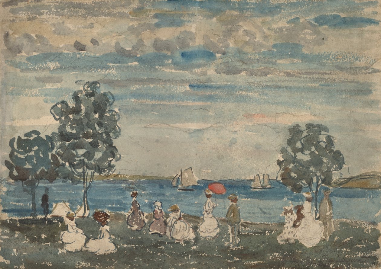 Figuren op een Strand, 1910-1915 door Maurice Brazil Prendergast