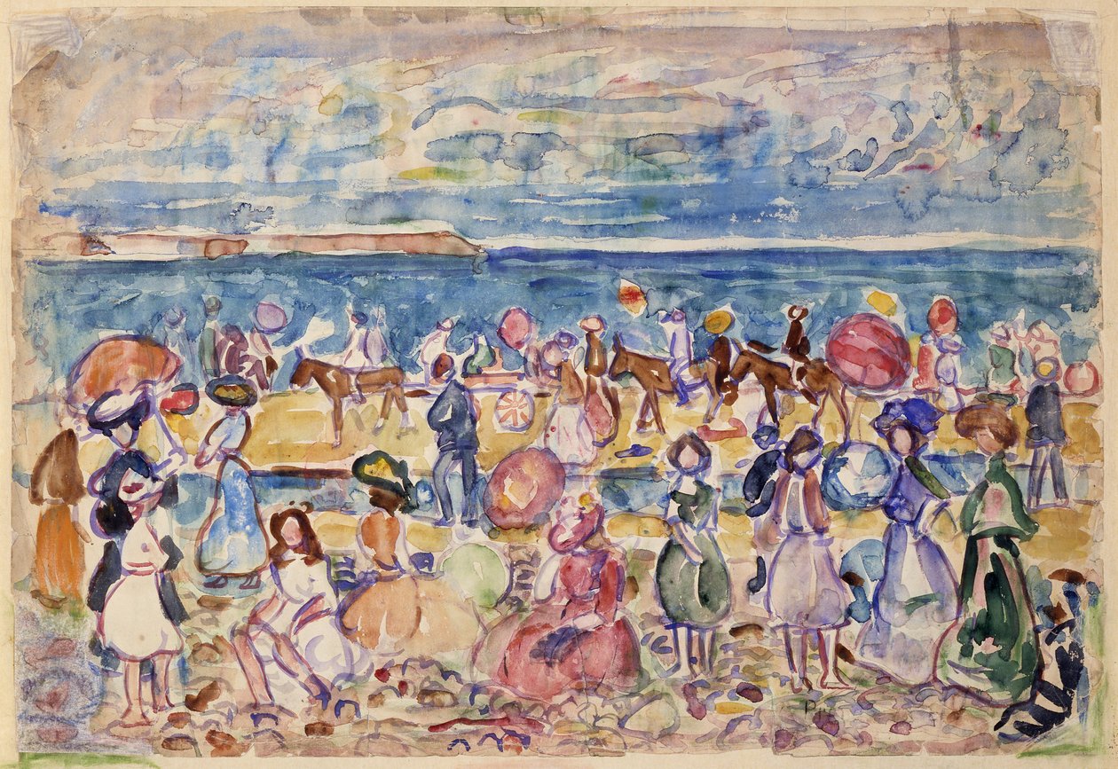 Vakantie in New England, ca. 1910-1911 door Maurice Brazil Prendergast