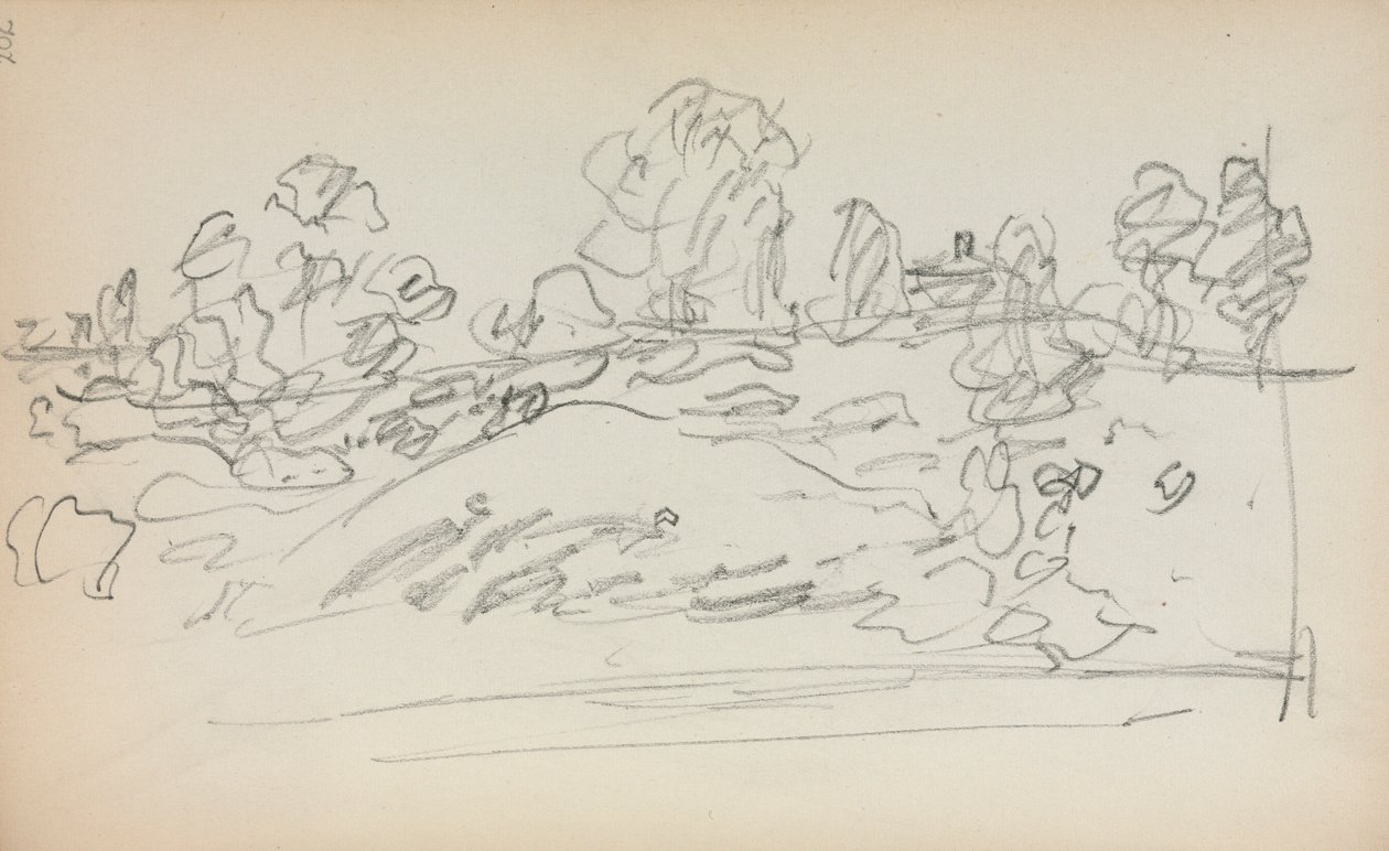 Italiaans schetsboek: Landschap pagina 202 door Maurice Brazil Prendergast