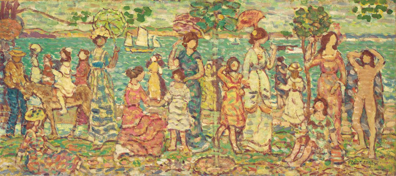 Promenade, c.1914-15 door Maurice Brazil Prendergast