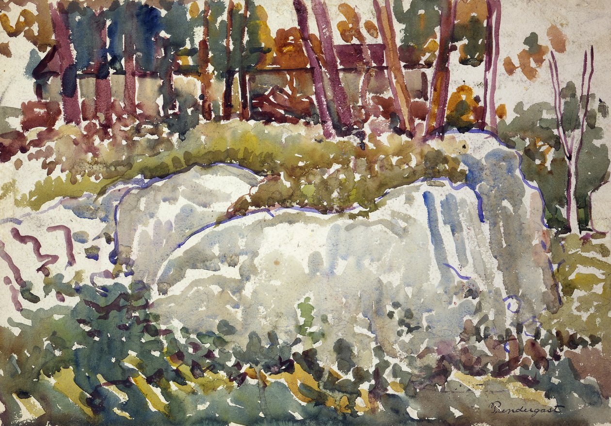 Rotsen, Maine door Maurice Brazil Prendergast