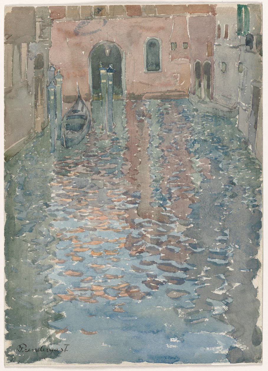 Venetiaanse kanalen, ca. 1898 door Maurice Brazil Prendergast
