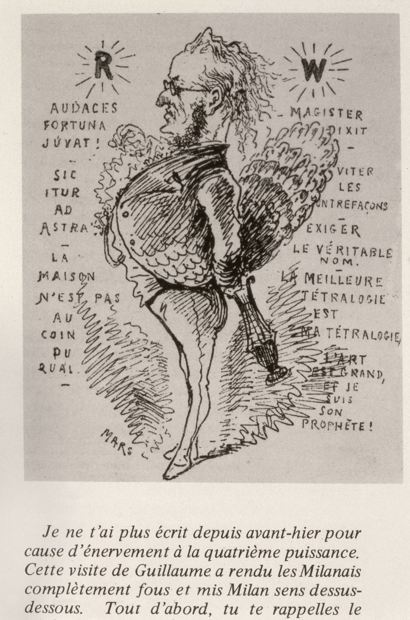 Richard Wagner, ca. 1875 door Maurice Charles Mathieu Bonvoisin