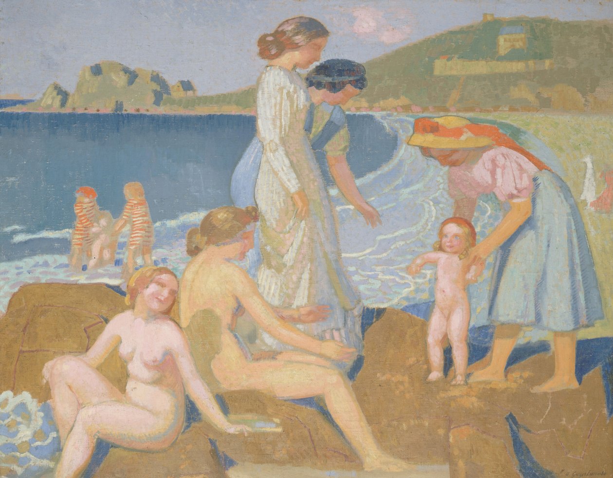 Baigneuses à Perros-Guirec door Maurice Denis