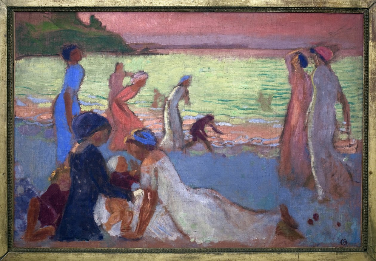 Septemberavond op het strand van Trestignel door Maurice Denis