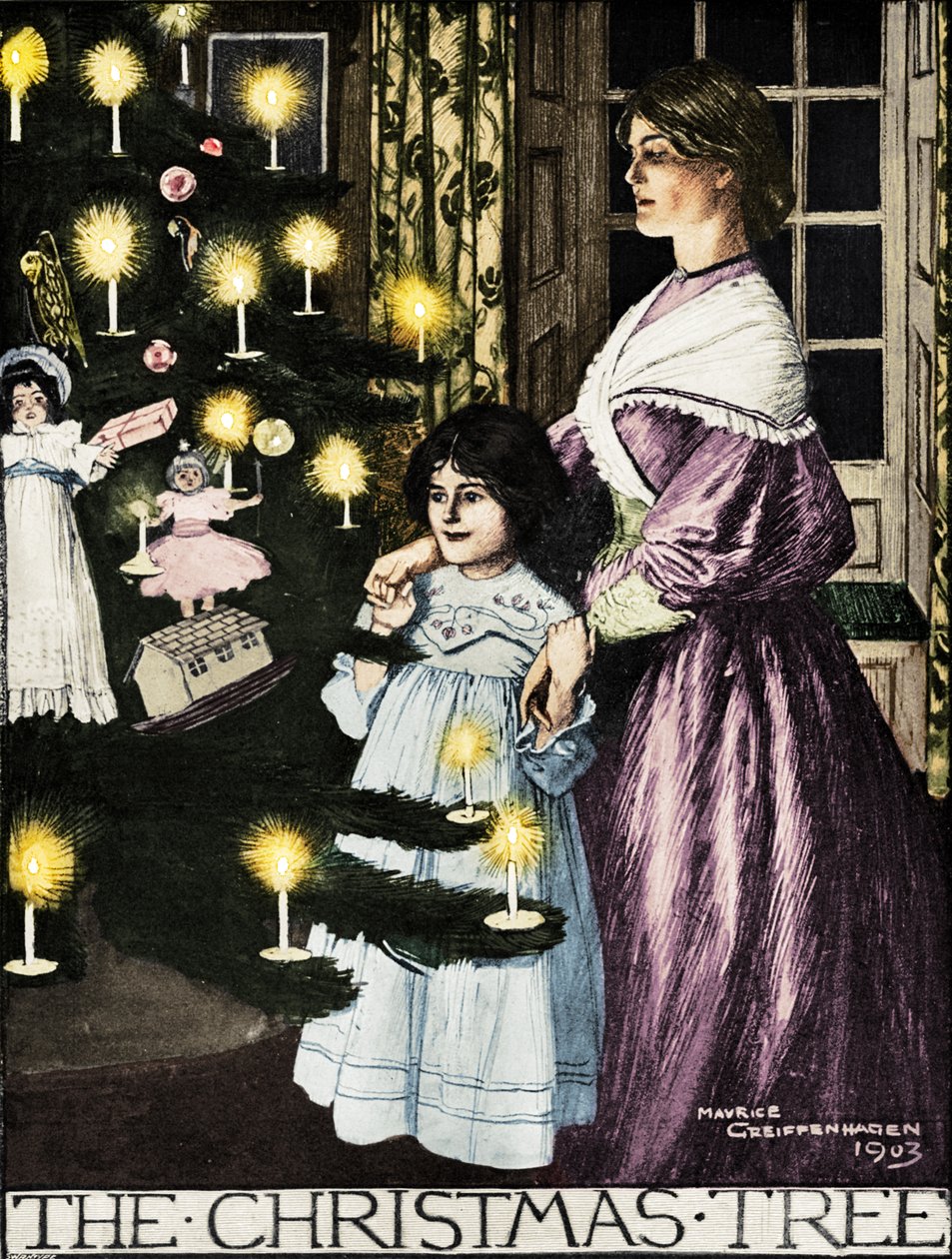De Kerstboom, 1903 1903 door Maurice Greiffenhagen