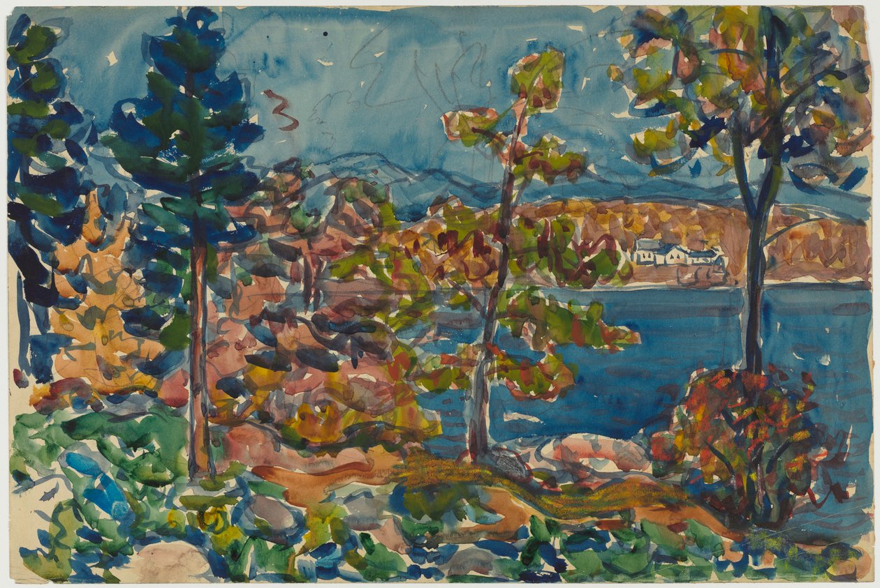 Aan de kust door Maurice Prendergast