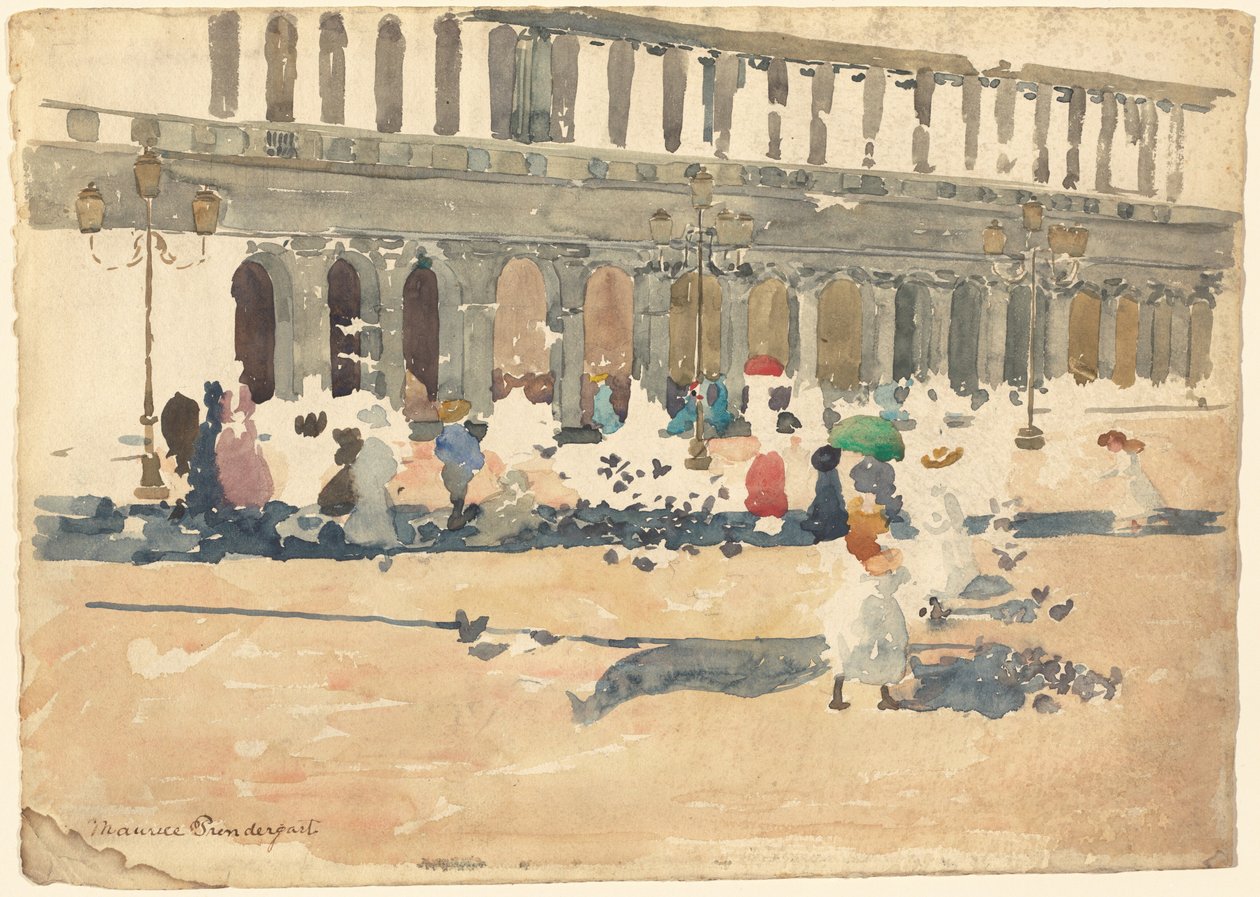 Caffè Florian in Venetië door Maurice Brazil Prendergast