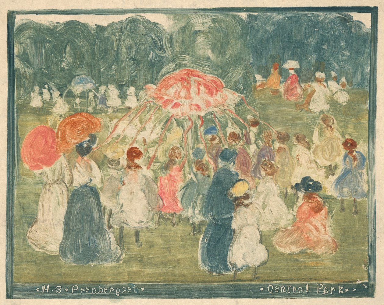Central Park door Maurice Brazil Prendergast