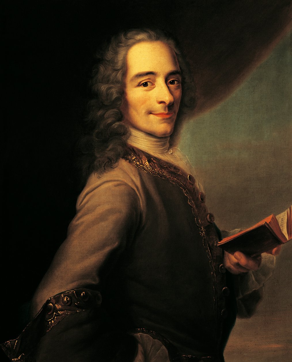 Portret van Voltaire door Maurice Quentin de La Tour