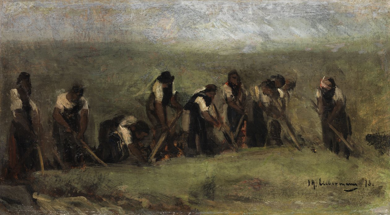 Arbeiders in het bietenveld door Max Liebermann