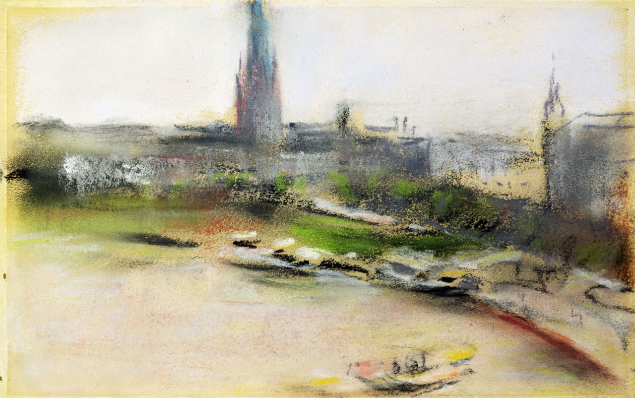 Binnenalster bij de Jungfernstieg, 1909 door Max Liebermann